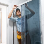 glass shower wall install
