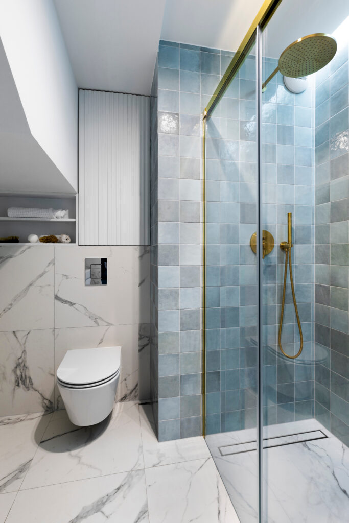 stand up shower - tiling work