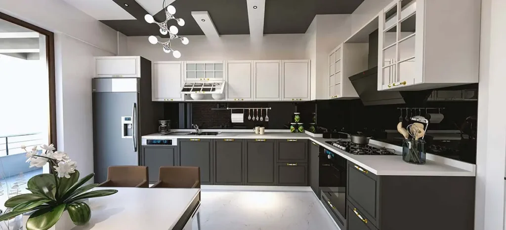 modern black cabinet kitchen