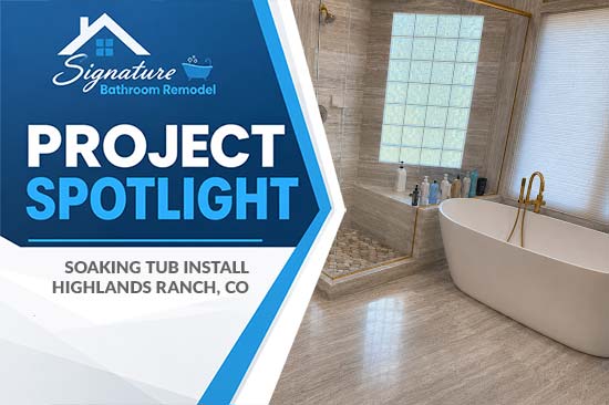 Elegant Soaking Tub and Walk in Shower Installed in Highland Ranch, CO